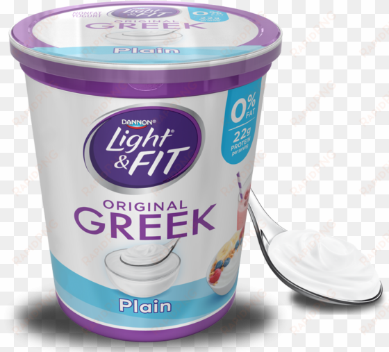 plain greek yogurt - light & fit yogurt, greek, nonfat, vanilla - 5.3