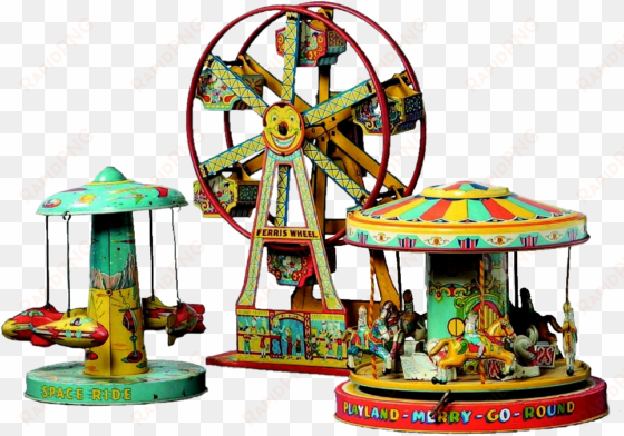 planes, ferris wheel, and merry go round - carousel