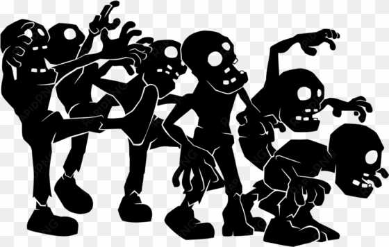 plants vs zombies silhouette