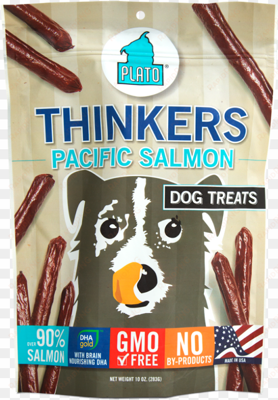 plato new thinkers wild alaskan salmon sticks dog treats - plato pet thinkers pacific salmon (pink) adult dry