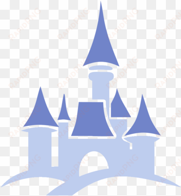 png black and white disneyland clipart blue castle - disney castle logo png