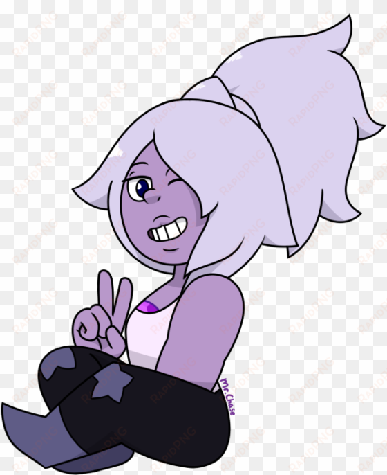 png black and white download amethyst drawing adorable - amethyst steven universe ponytail