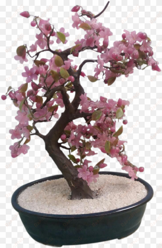 png black and white jade oriental tree sculpture chairish - cherry blossom