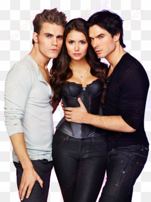 png diário de um vampiro - vampire diaries elena damon and stefan