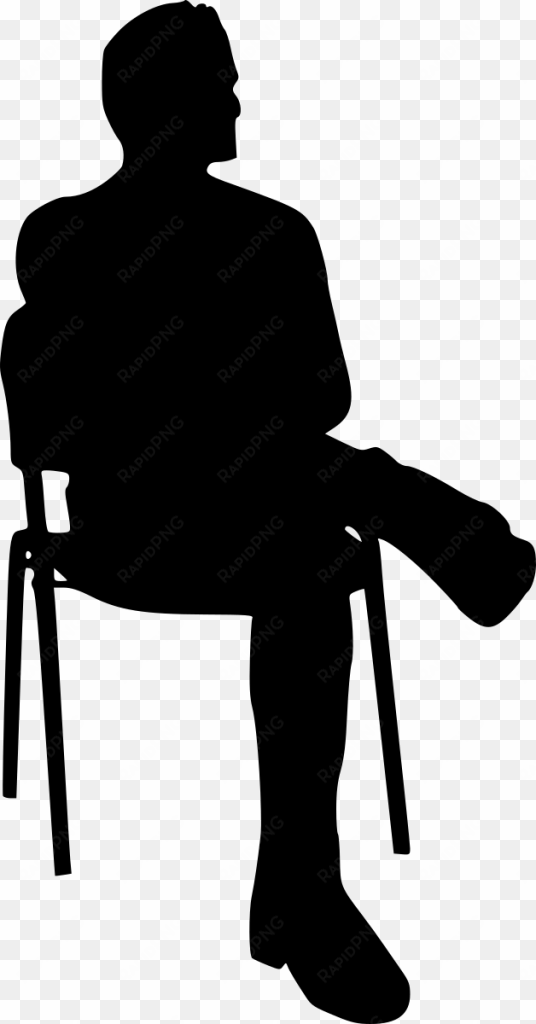 png file size - silhouette sitting on chair