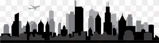 png freeuse download chicago vector transparent - chicago skyline outline png