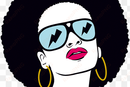 png freeuse stock black girl with glasses - mulher negra pop art