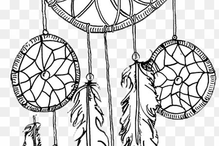 png library library boho drawing easy - dream catcher drawings