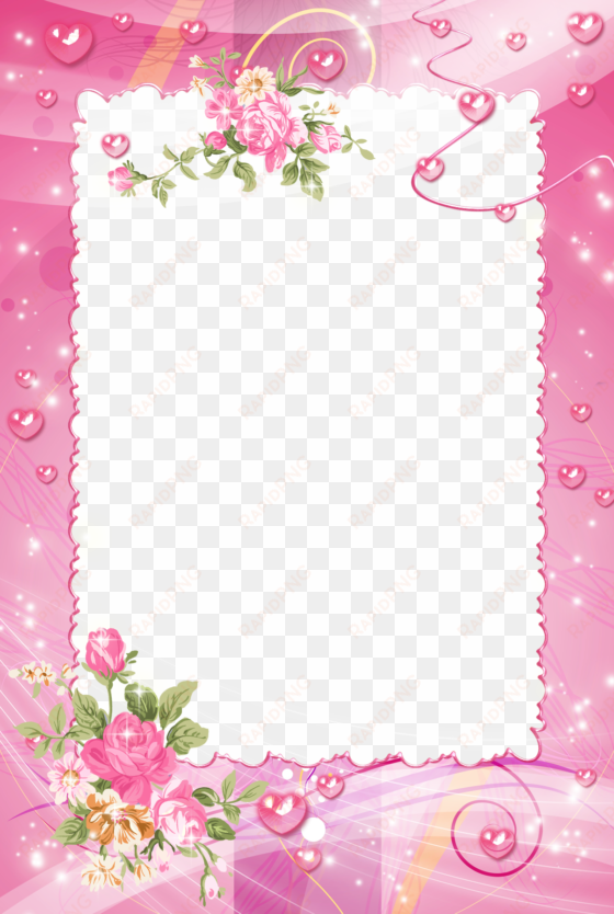 png photo, borders for paper, borders and frames, flower - pink flower frame png