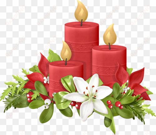 poinsettias clipart vintage christmas candle picture - candle with flower png