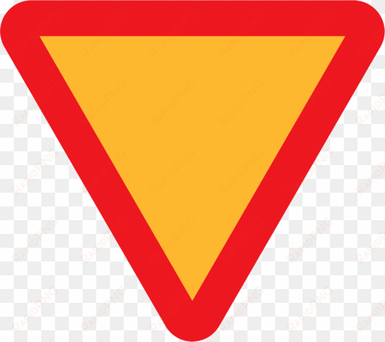 pointing small red triangle emoji - yield sign