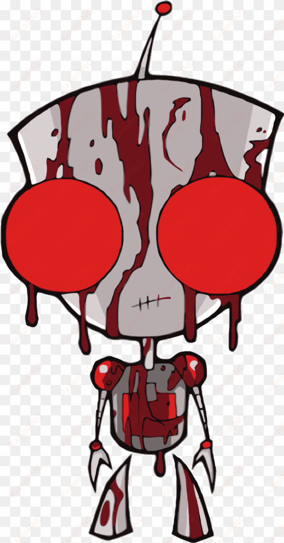 pokeball clipart clip art - invader zim bloody gir