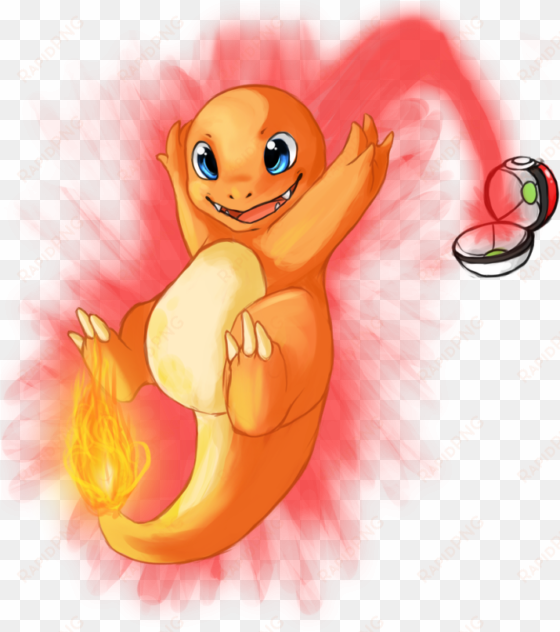 pokeball clipart pokemon - charmander coming out of pokeball