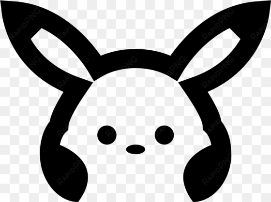 pokemon icon - black white pikachu icon