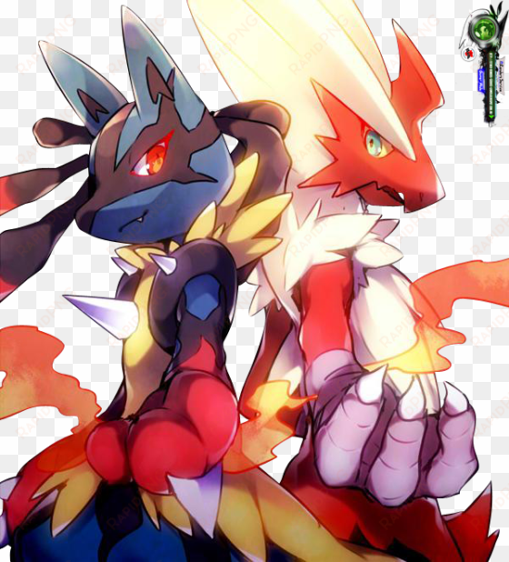 pokemon mega blaziken mega luc - pokemon mega blaziken and lucario