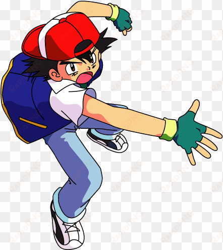 pokemon pikachu ash ashketchum anime freetoedit - ash ketchum throwing a pokeball