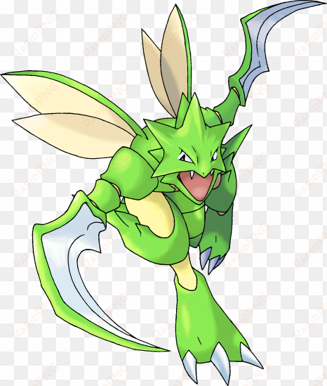 pokemon shiny-scyther is a fictional character of humans - shiny scyther png