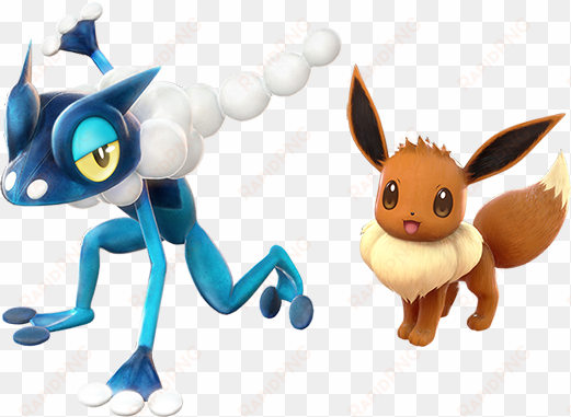 pokken frogadier and eevee - pokken tournament frogadier and eevee