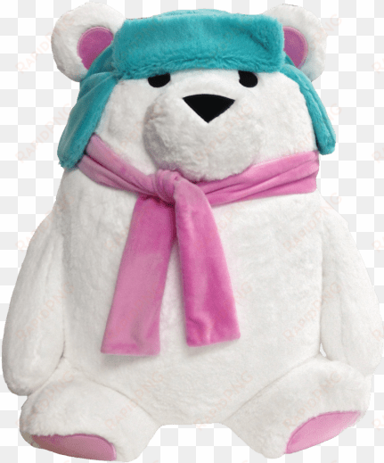 polar bear stuffed animal - big sleeping polar bear stuffed animal