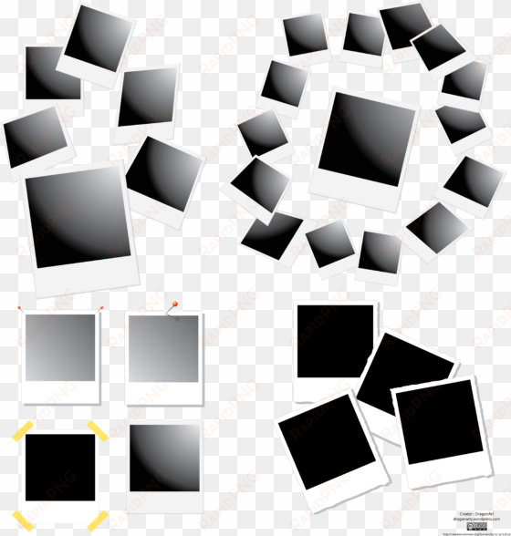 polaroid frames vector set free vector
