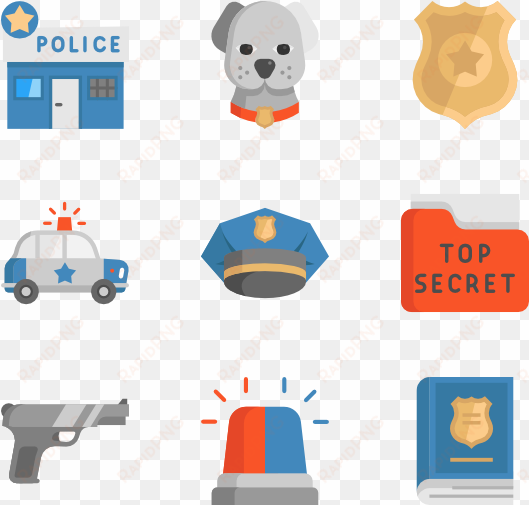 police 40 icons - icon