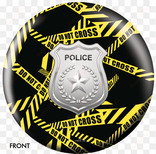 police dept yellow tape bowling ball