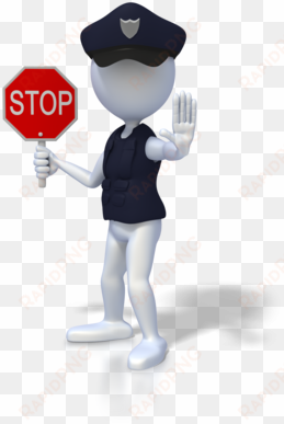 police officer stop 400 clr - cartoon holding a stop sign png