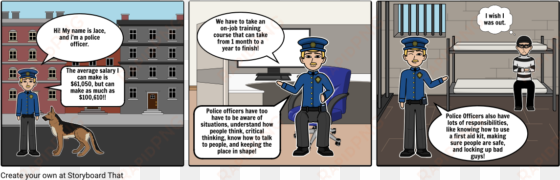 police officer storyboard - cartoon