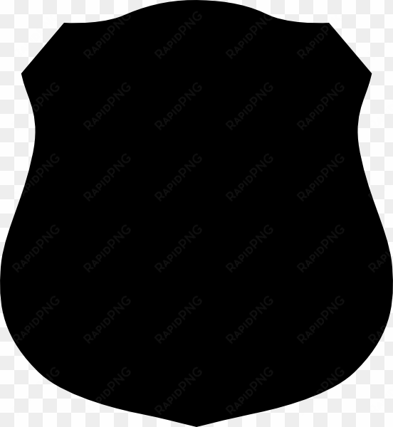 police shield silhouette - emblem