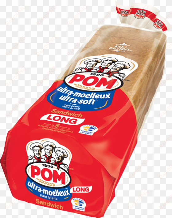 pom® ultra moelleux long sandwich white bread - pom ultra soft sub buns