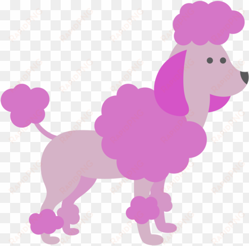 poodle clipart purple - dog