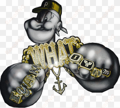 Popeye Gangsta Psd16077 - Thug Life Gangster Art transparent png image