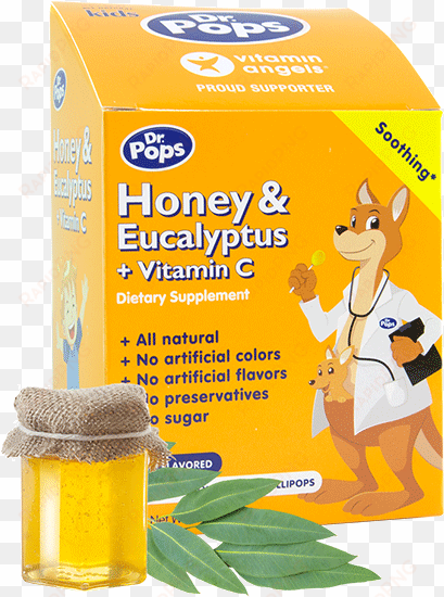 pops honey & eucalyptus vitamin c lollipops - dr. pops zinc + vitamin c lollipops, all natural allergy