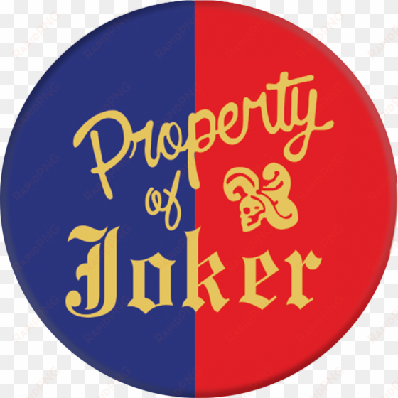 popsockets suicide squad property of the joker - property of joker vector