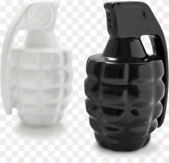 porcelain hand grenade salt & pepper shaker set-0 - grenade salt and pepper shakers