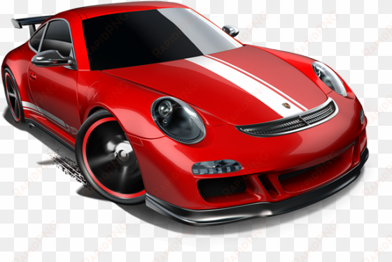 porsche 911 gt3 red w white stripes - fast car