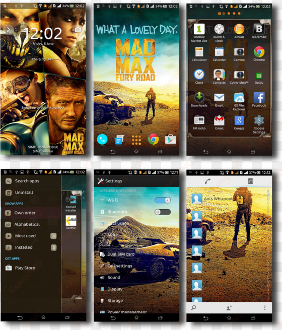 [ port ] xperia™ mad max theme for sony xperia c - tema xperia mad max