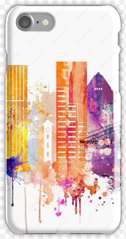 portland watercolor iphone 7 snap case - mobile phone case