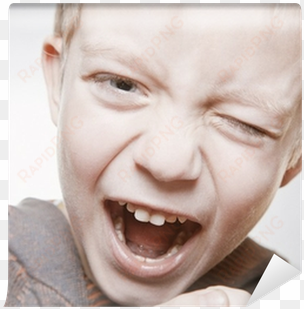 portrait of a young boy screaming wall mural • pixers® - portrait