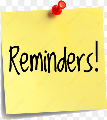 post it note reminders - announcements and reminders