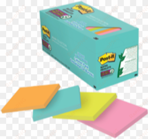 Post-it® Super Sticky Notes Cabinet Pack 3" X 3" 70 - 3m Post-it Self-stick 675-3sscy-c transparent png image