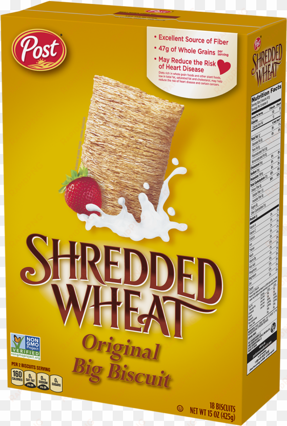 post shredded wheat original big biscuit cereal box - shredded wheat cereal, 15 oz by shredded wheat