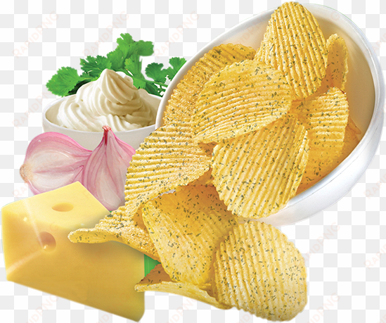 potato chips png - cream and onion png