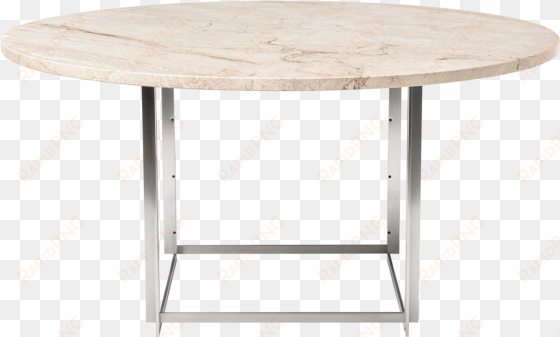 poul kjaerholm table with beige marble tabletop - coffee table