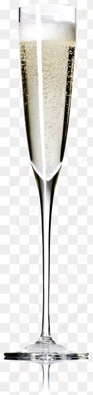 pour a splash down the side of a clean, soap-free flute - champagne