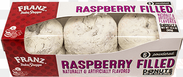 powdered raspberry filled donuts - box