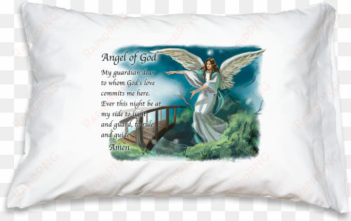 prayer pillowcase - guardian angel - catholic word guardian angel prayer pillowcase (136-51)