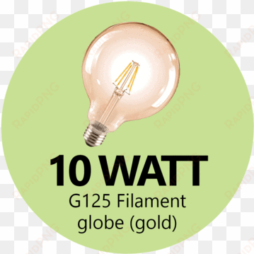 premium 10 watt g125 led filament globe - led filament