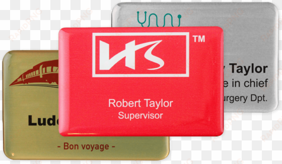 premium impress name badge, 75 x 50 mm - millimetre