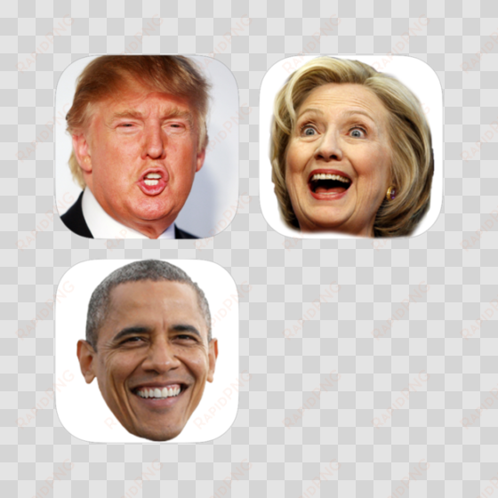 presidential bundle on the app store - obama and trump transparent